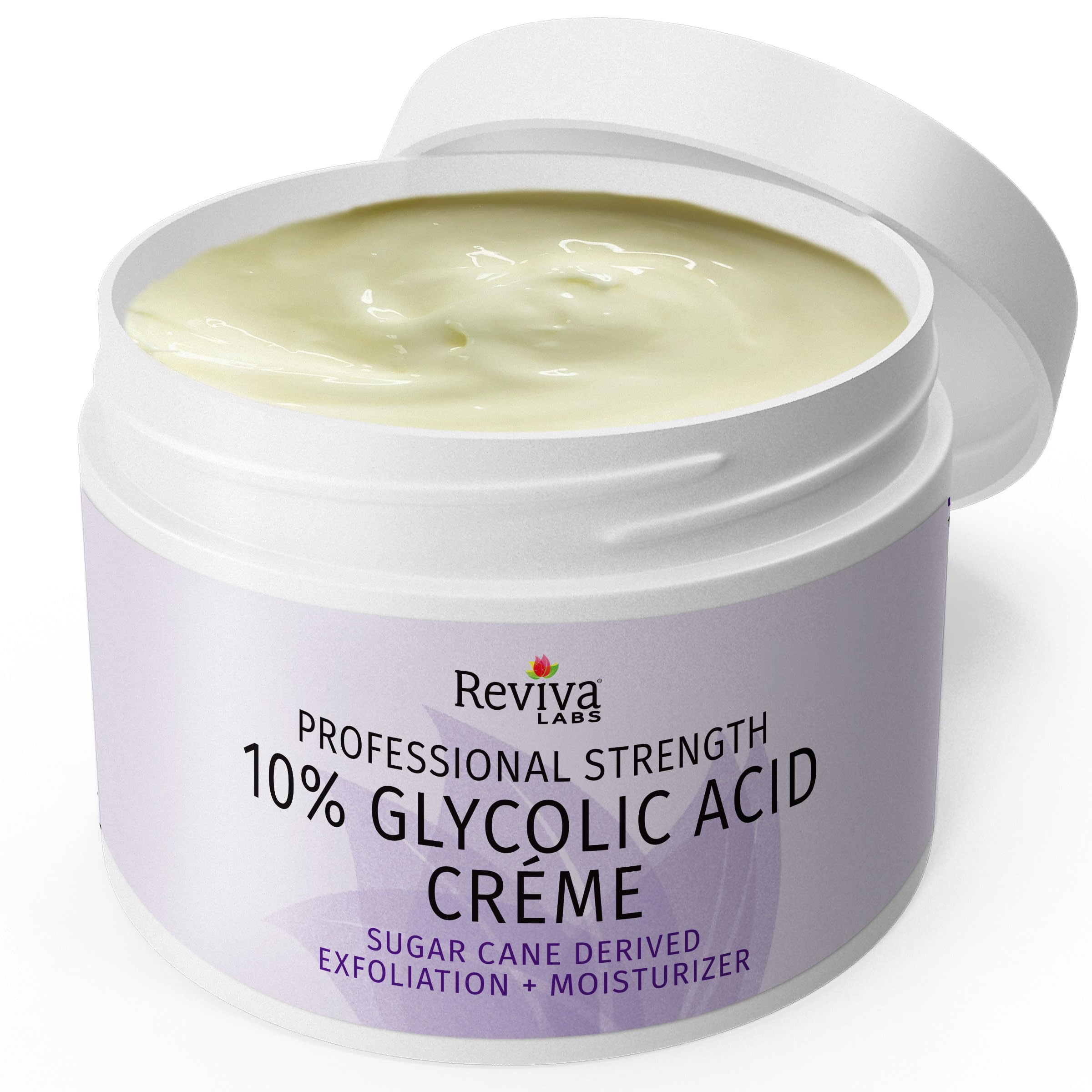 Reviva Labs cream texture in open jar for smooth hydration