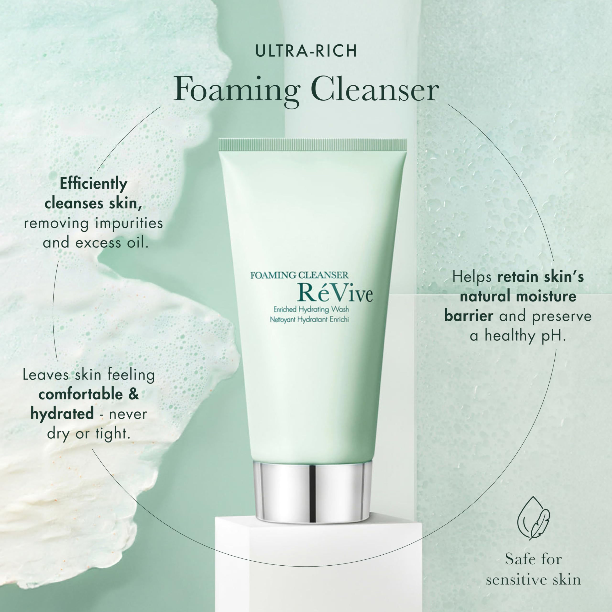 RéVive Vitamin E beads visible in formula, offering antioxidant benefit
