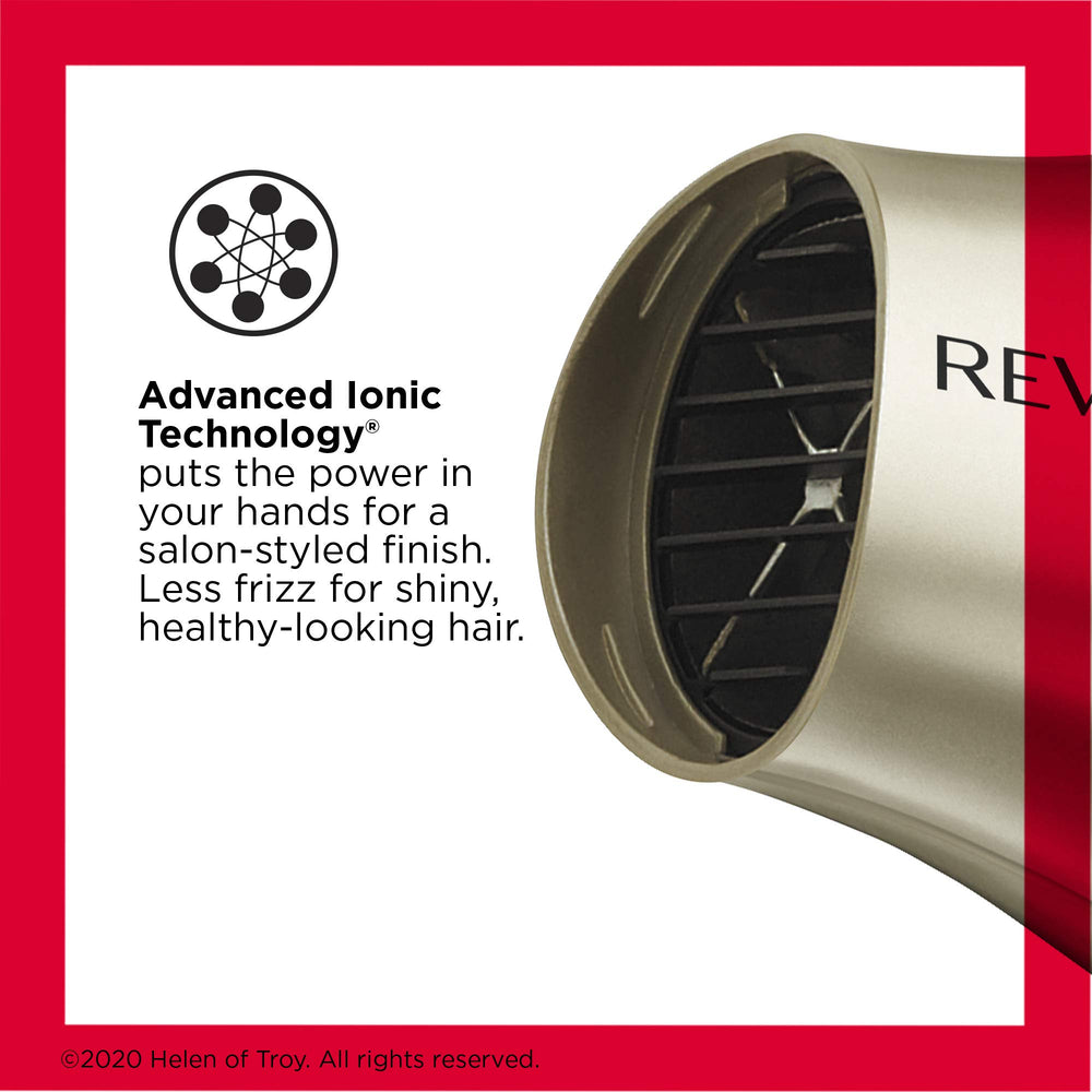 REVLON folded-handle dryer compacted for travel and convenient suitcase storage benefit