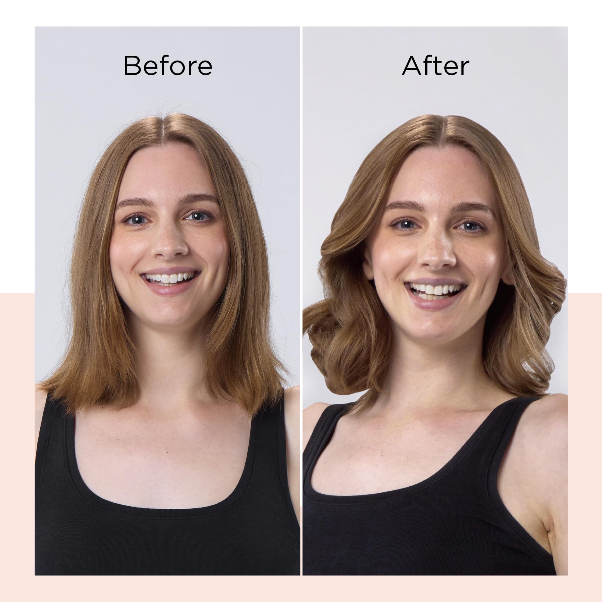 REVLON barrel size beside ruler shows 1 inch for precise curls and lift