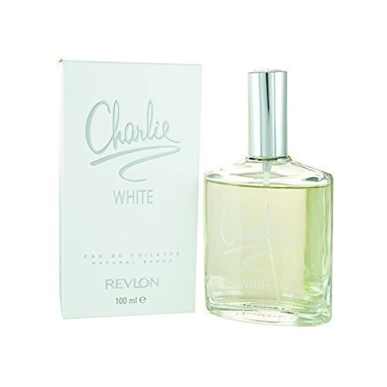 Revlon CHARLIE WHITE front packaging showing boxed 100ml bottle and freshness