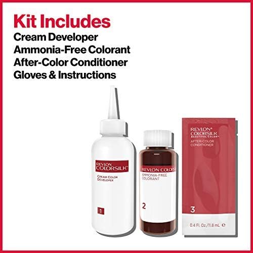 Revlon ColorSilk being applied root to tip demonstrating even coverage benefit