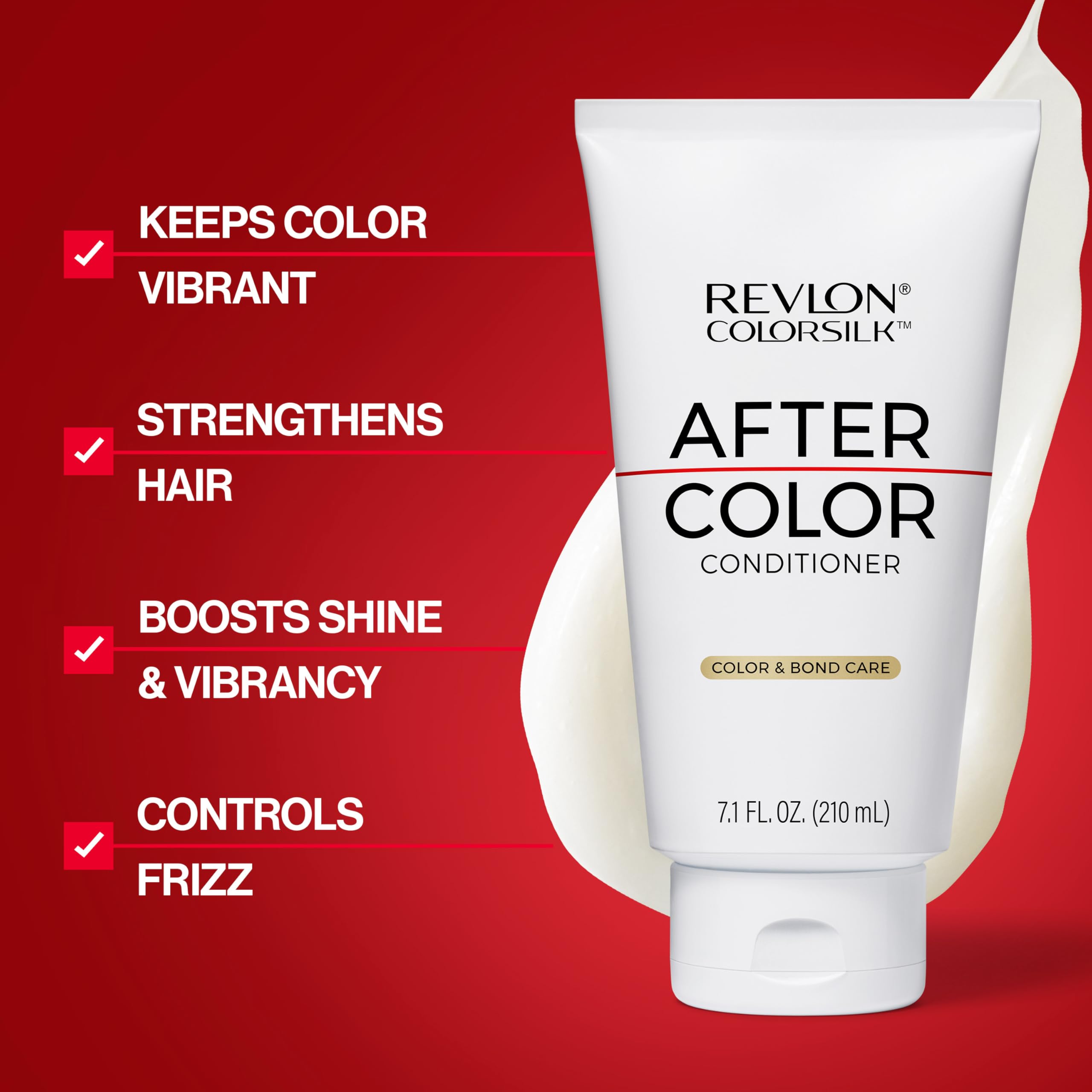 REVLON ColorSilk conditioner close-up cream texture delivering deep moisture