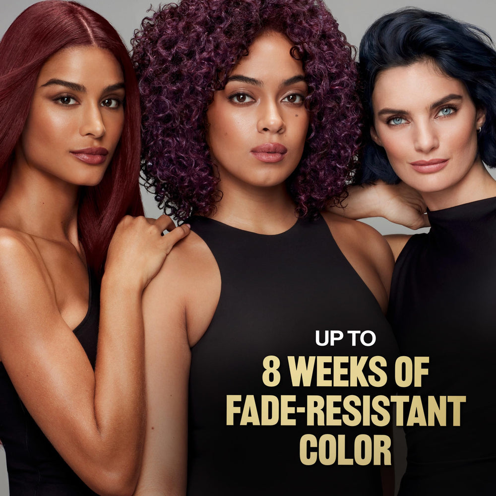 Revlon ColorSilk after-color conditioner sachet highlighting shine and softness benefits