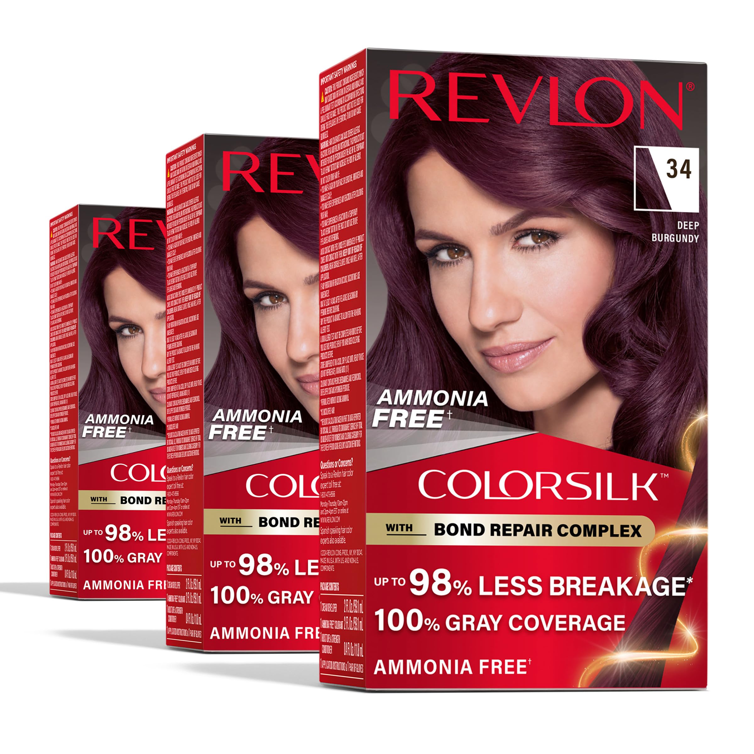 Revlon ColorSilk front packaging showing shade and clear usage benefit