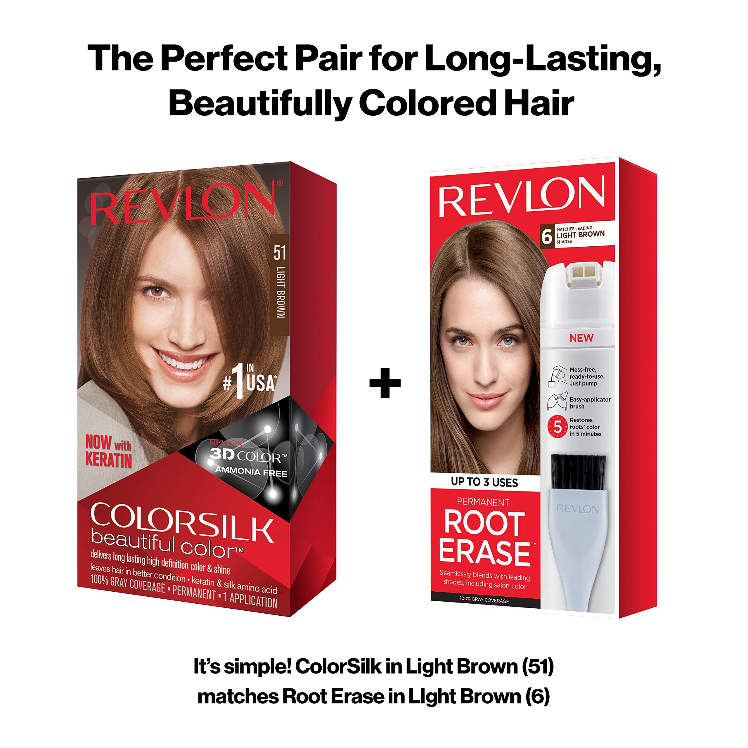 Revlon Colorsilk keratin and amino acids graphic highlighting conditioning