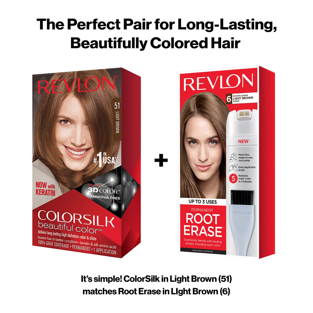Revlon Colorsilk keratin and amino acids graphic highlighting conditioning