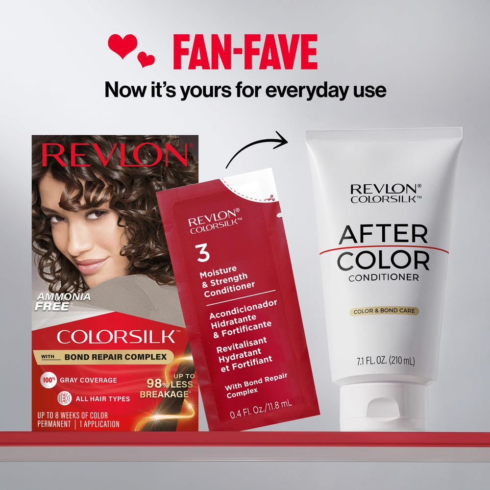 Revlon ColorSilk Bond Repair Complex visual emphasizing hair-strength benefit