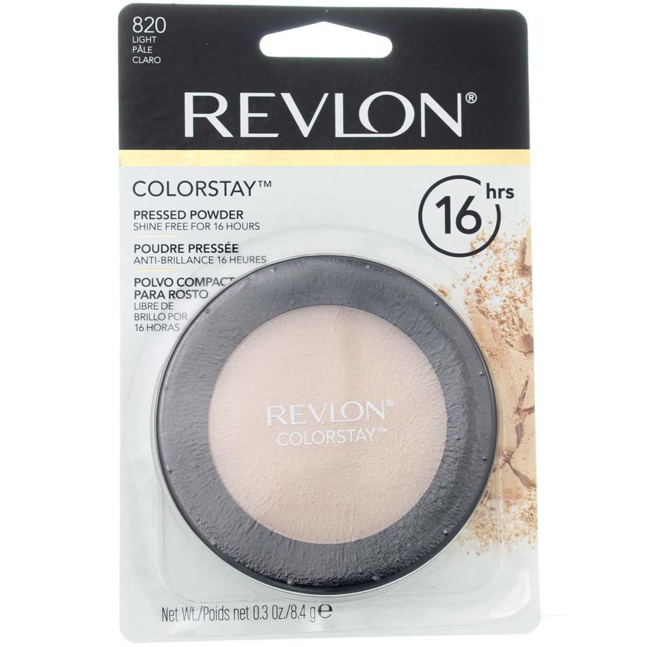 Revlon ColorStay compact front view showing shade and compact design for portability