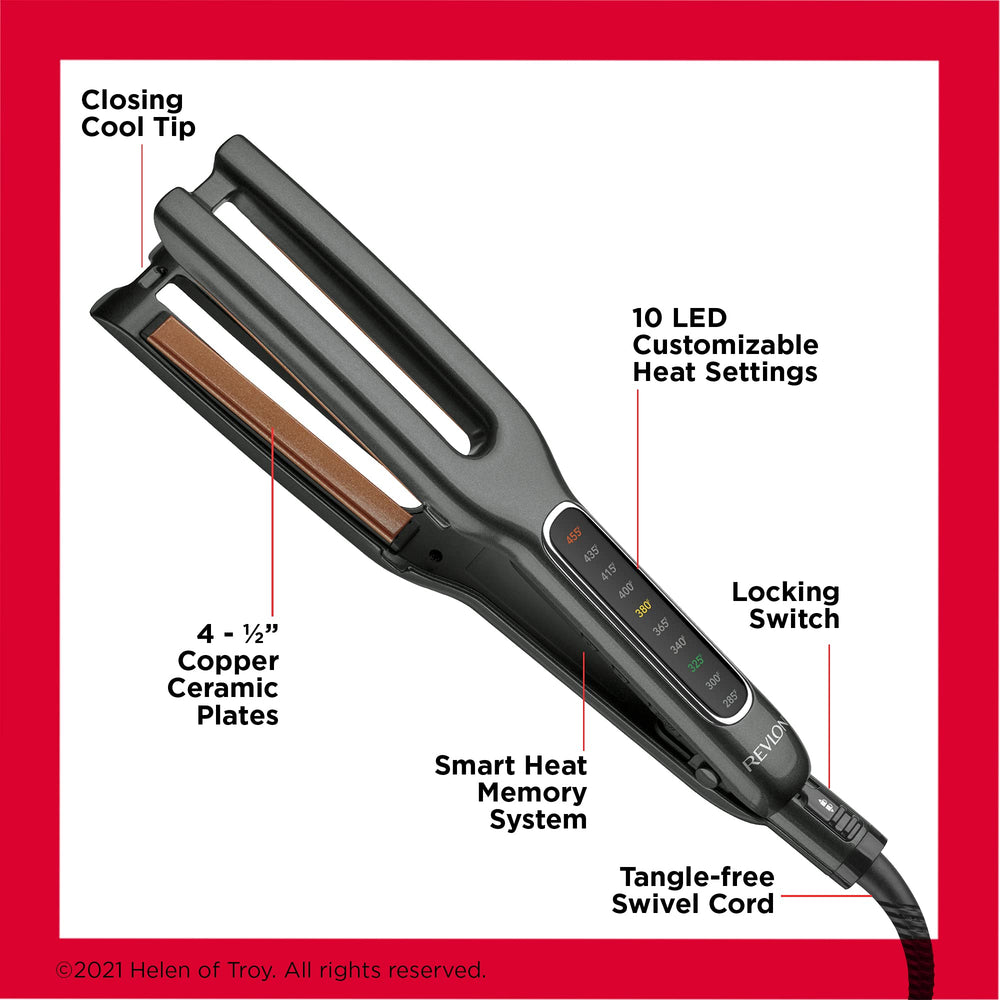 Revlon cool tip detail for safer handling and improved styling control