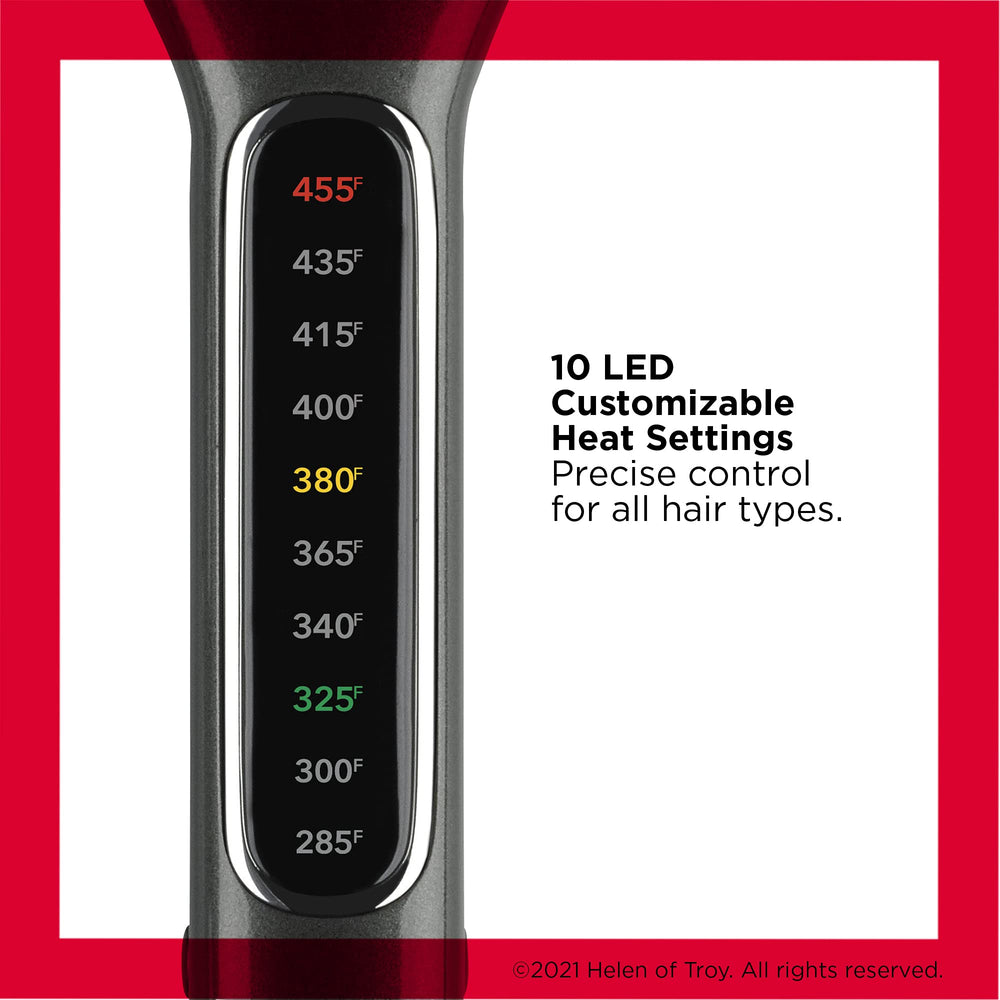 Revlon LED display and buttons for precise temperature control and quick setting selection