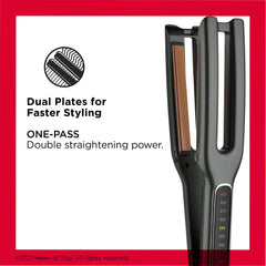 Revlon close-up of copper ceramic plates highlighting smooth surface for even heat transfer