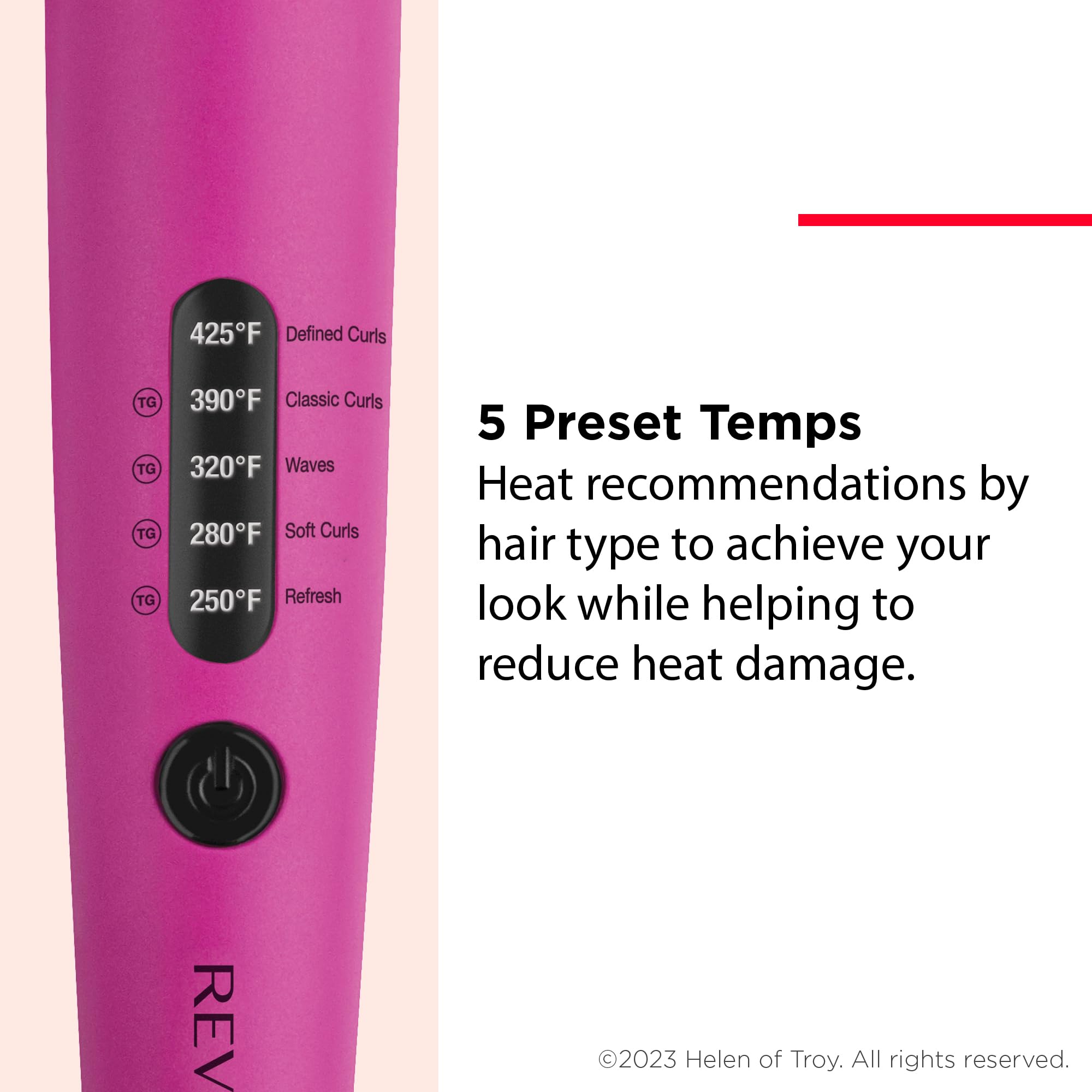 REVLON Easy Heat curling long hair in use for quick, salon-style waves