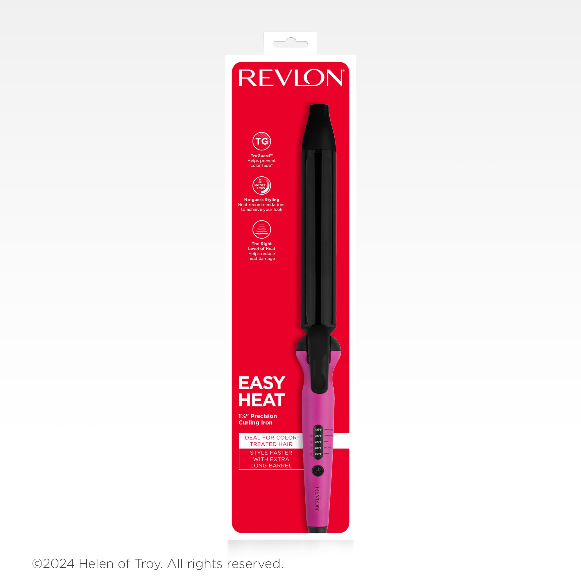 REVLON Easy Heat packaging and label highlighting TruGuard technology