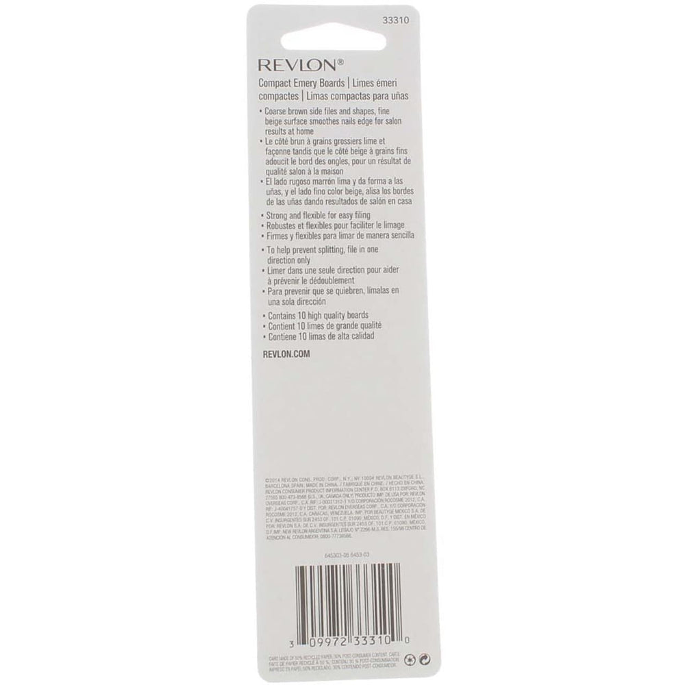 REVLON dual-side view showing coarse shaping side and fine finishing side