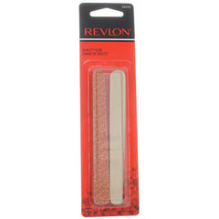 REVLON emery board in use on a natural nail for precise shaping