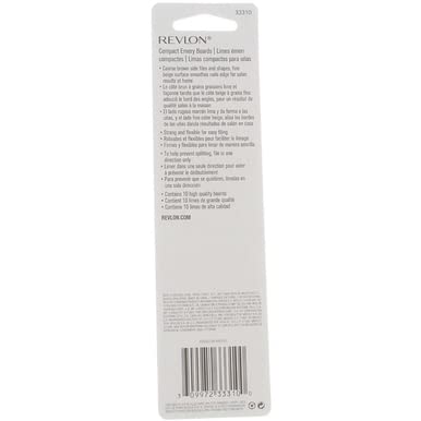 REVLON emery board tucked in a makeup bag for convenient on-the-go touchups