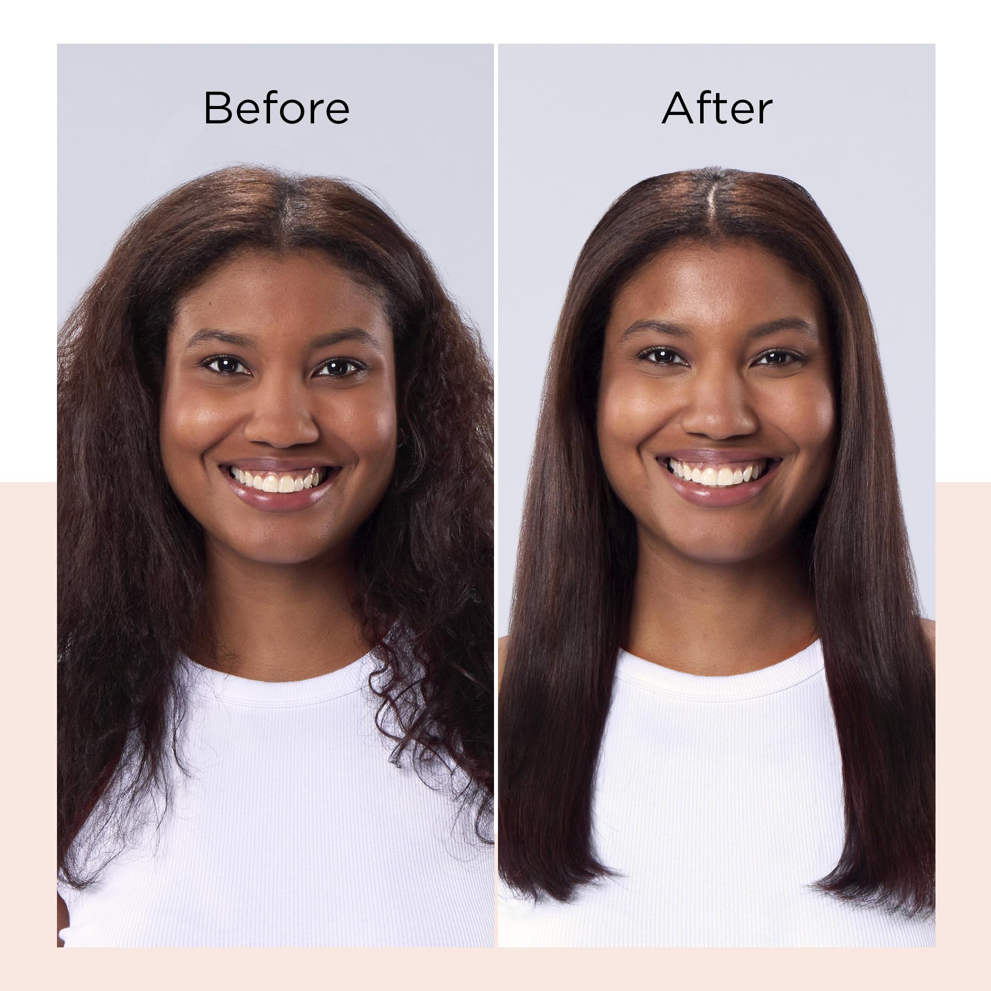 REVLON flat iron in hand for scale showing user-friendly size and quick coverage benefit