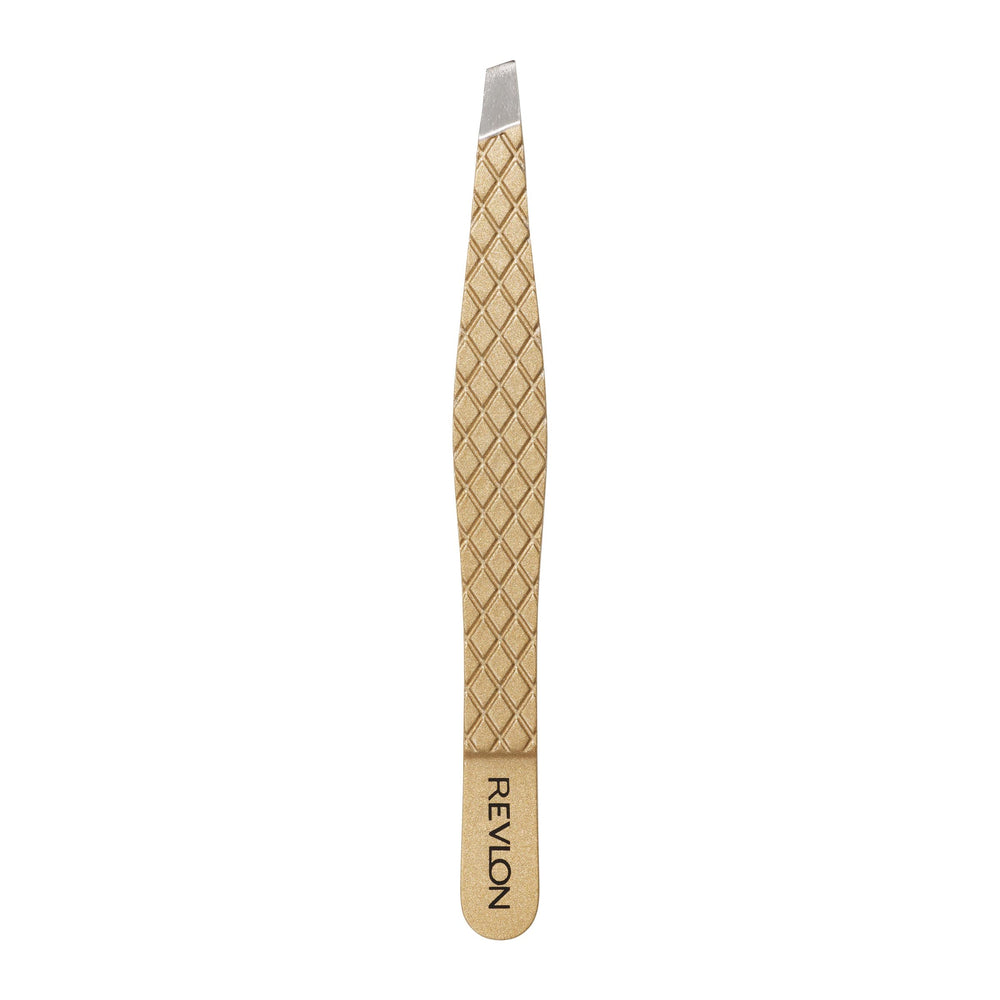 Revlon diamond-coated slant tip closeup showing precise grip and durability