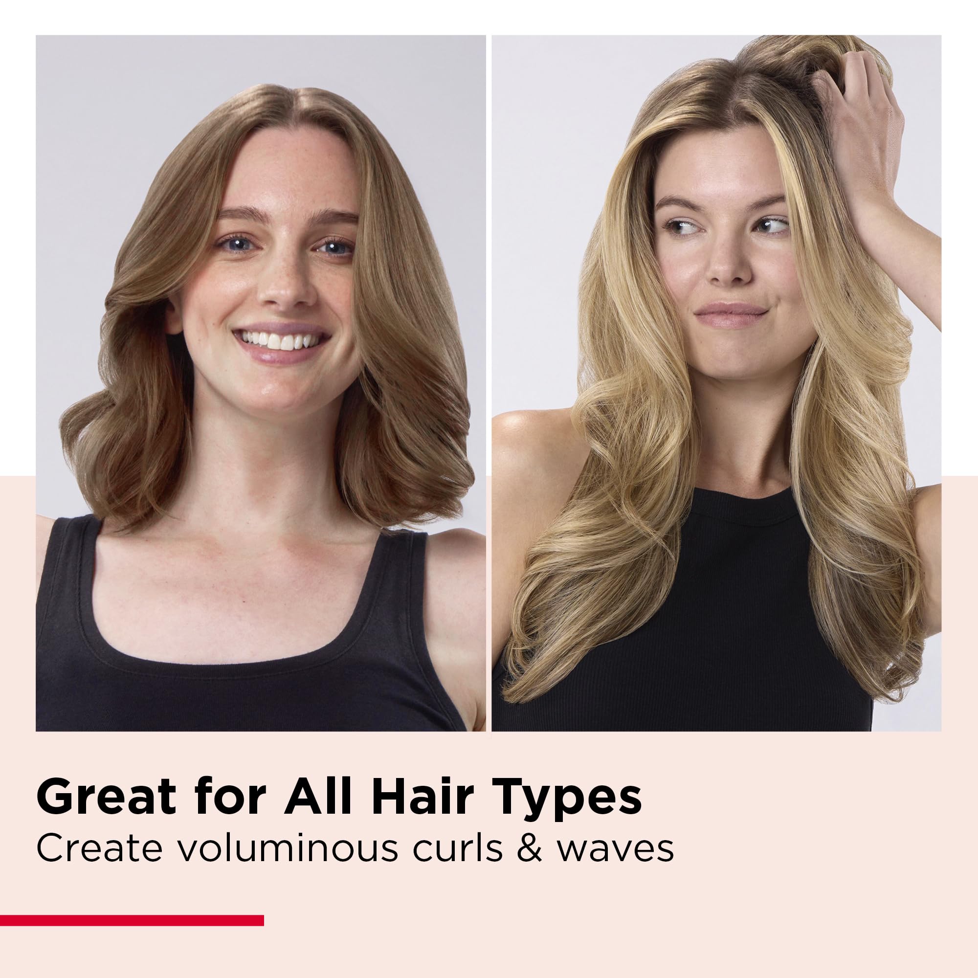 REVLON hot brush on bathroom counter styled hair for daily convenience