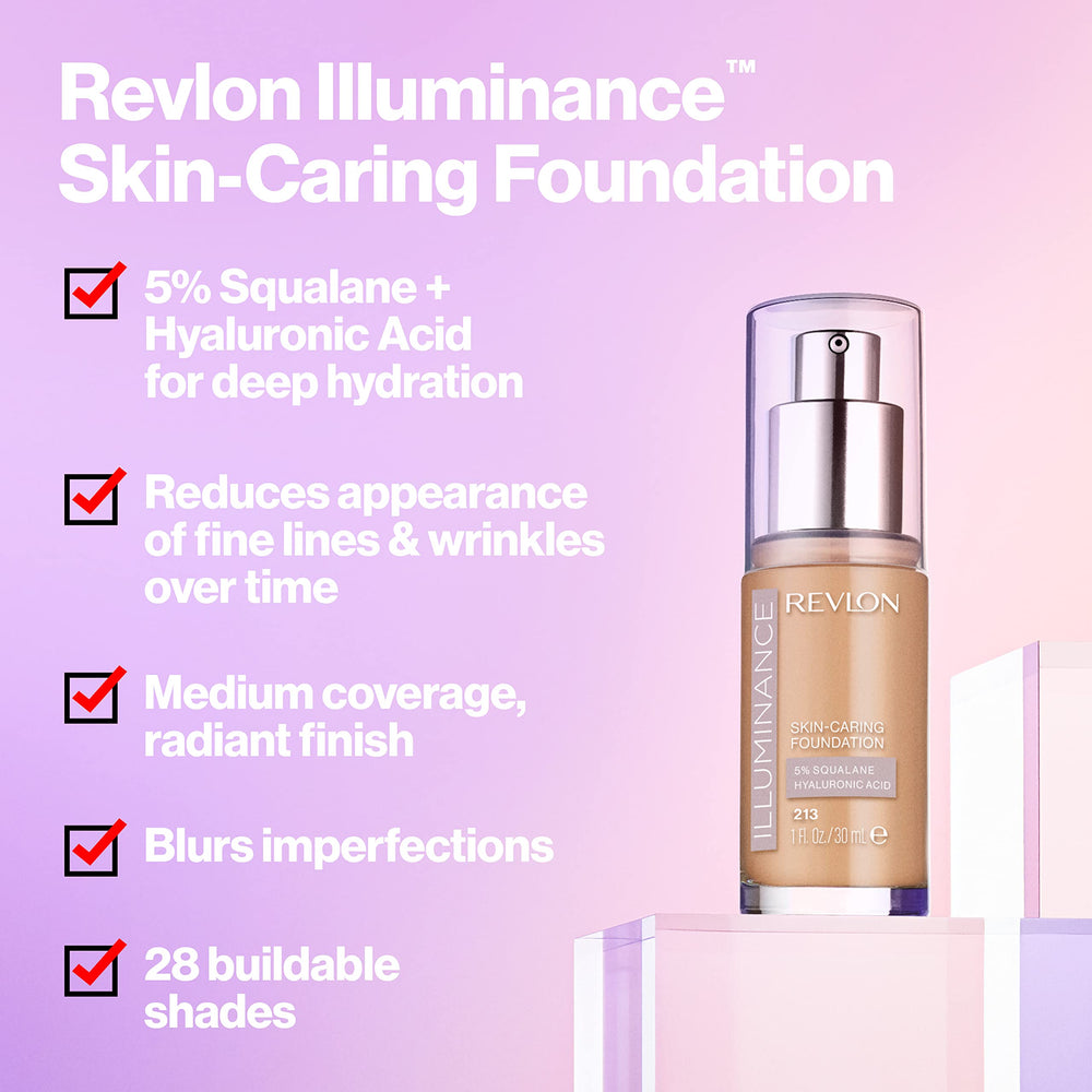 Revlon Illuminance pump dispensing foundation, brand allows controlled application for less waste