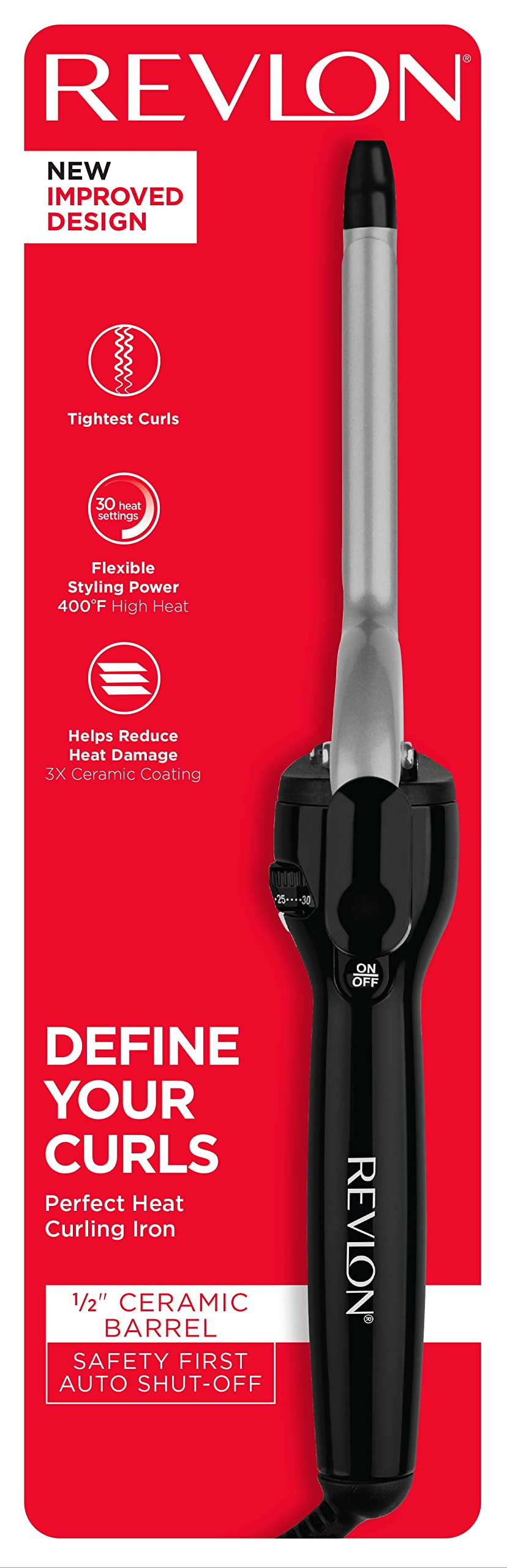 REVLON curling iron in use creating long-lasting waves for polished look
