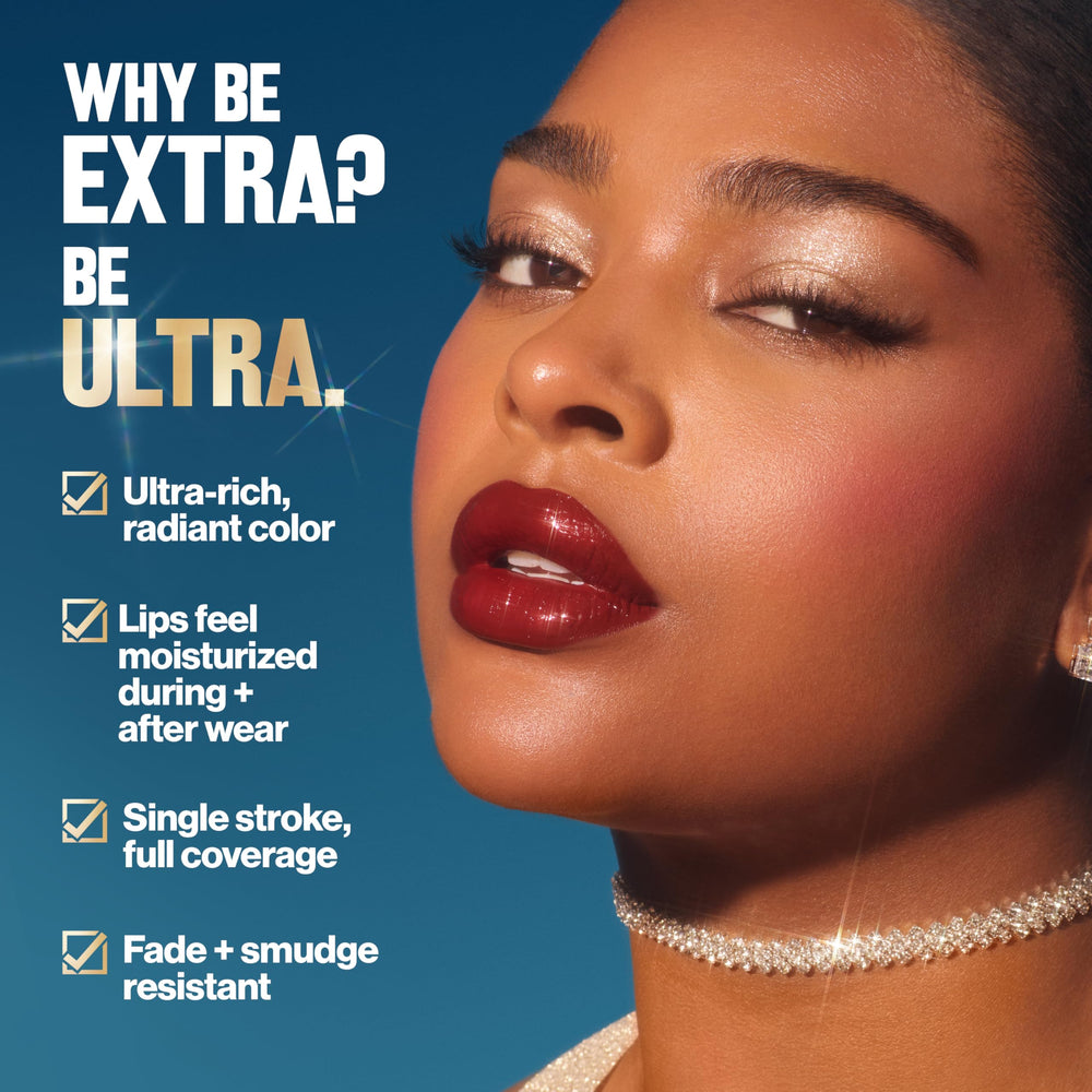 REVLON open tube with soft shadow, emphasizing premium packaging benefit