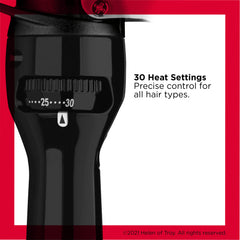 REVLON ergonomic handle and thumb rest improving control and comfortable styling