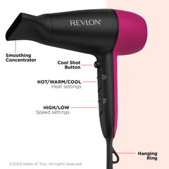 REVLON concentrator attachment close-up focusing airflow for faster, more precise drying