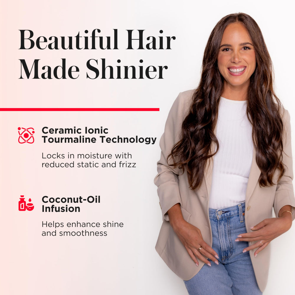 REVLON SmoothStay digital display and controls for precise temperature selection benefit