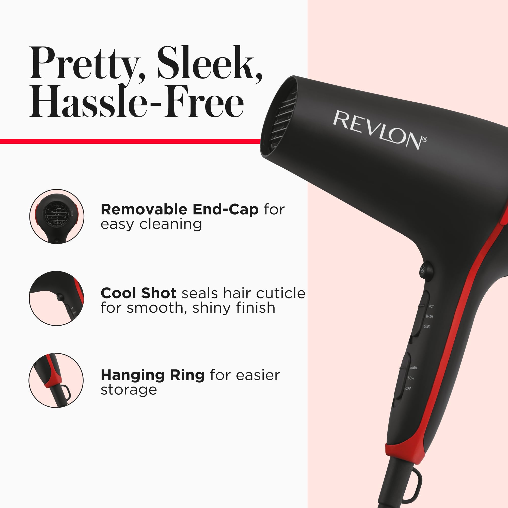 REVLON SmoothStay ceramic coating macro revealing triple layer for even heat distribution