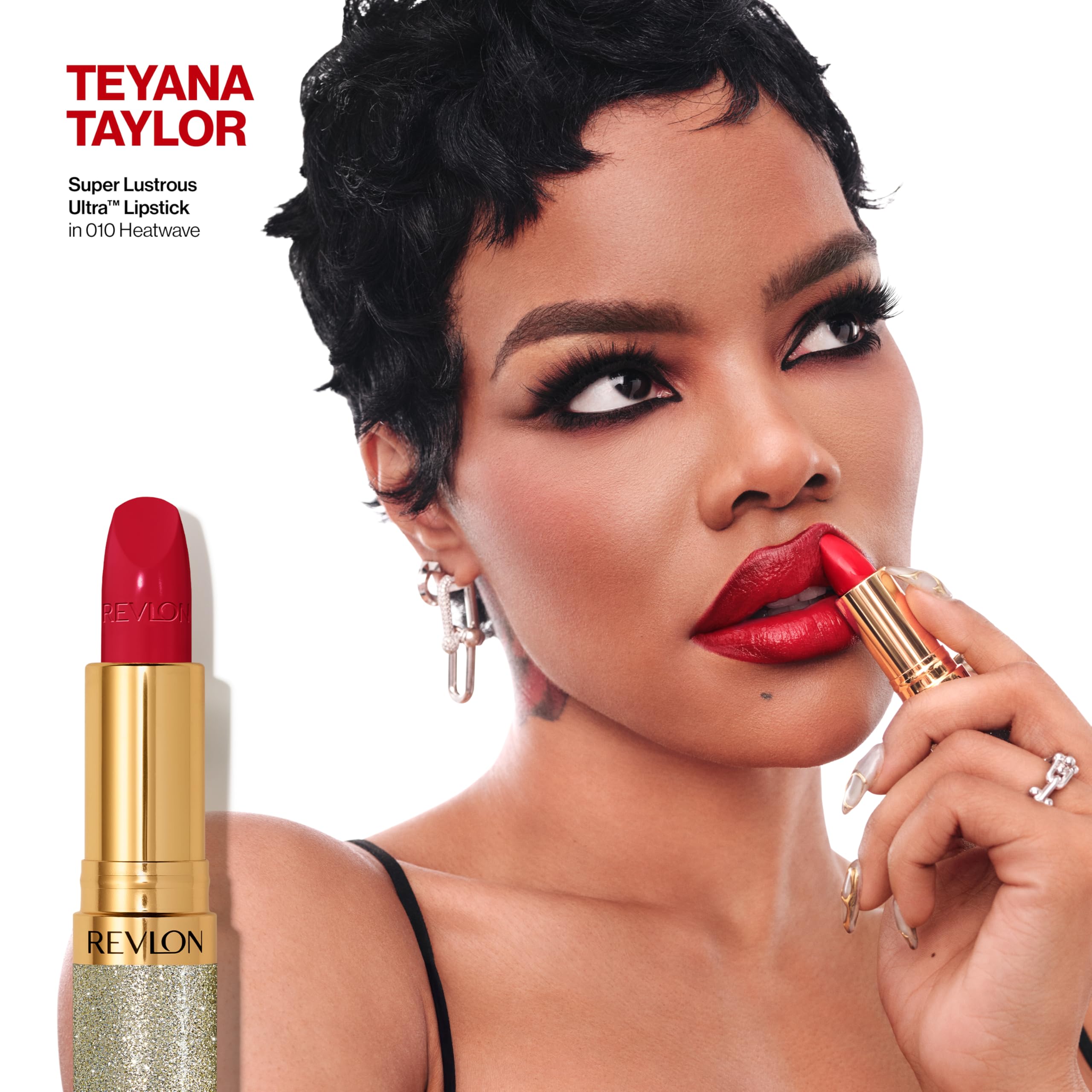 REVLON lipstick texture macro highlighting creamy finish and smooth glide benefit