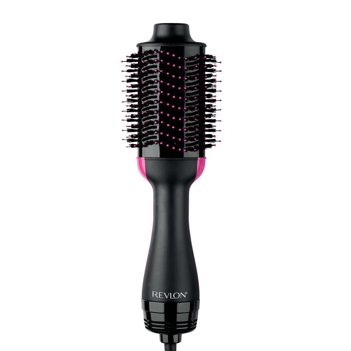 REVLON front view of volumizer showing full brush and barrel for easy styling
