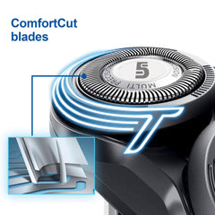 RF RollingFit head installed on Philips Norelco Series 5000 demonstrating compatibility