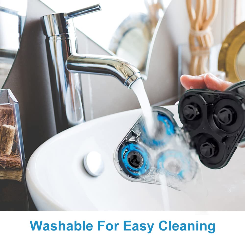RF RollingFit pack and contents with three heads and cleaning brush for convenience