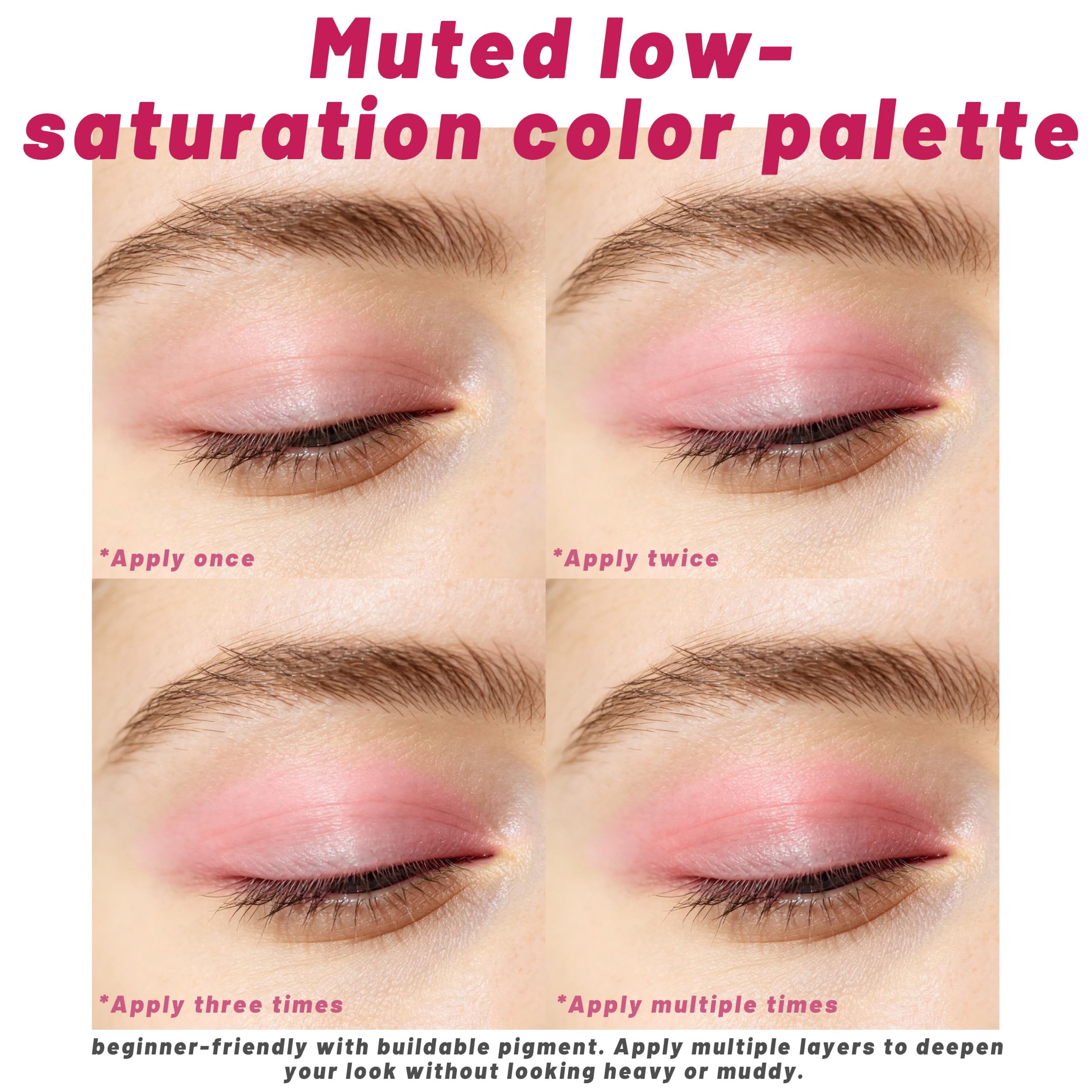 RFENLY palette with brush and mirror, precise application and quick touch-ups