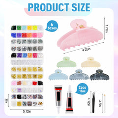 Rhavelune compartment box of 72 embellishments for easy selection and organization