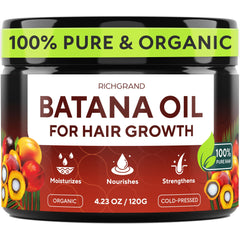 RICHGRAND jar front view showing pure Batana Oil for natural hair nurturing