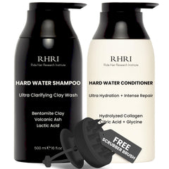 Rida Hair Research Institute front packaging showing full hard water set benefits