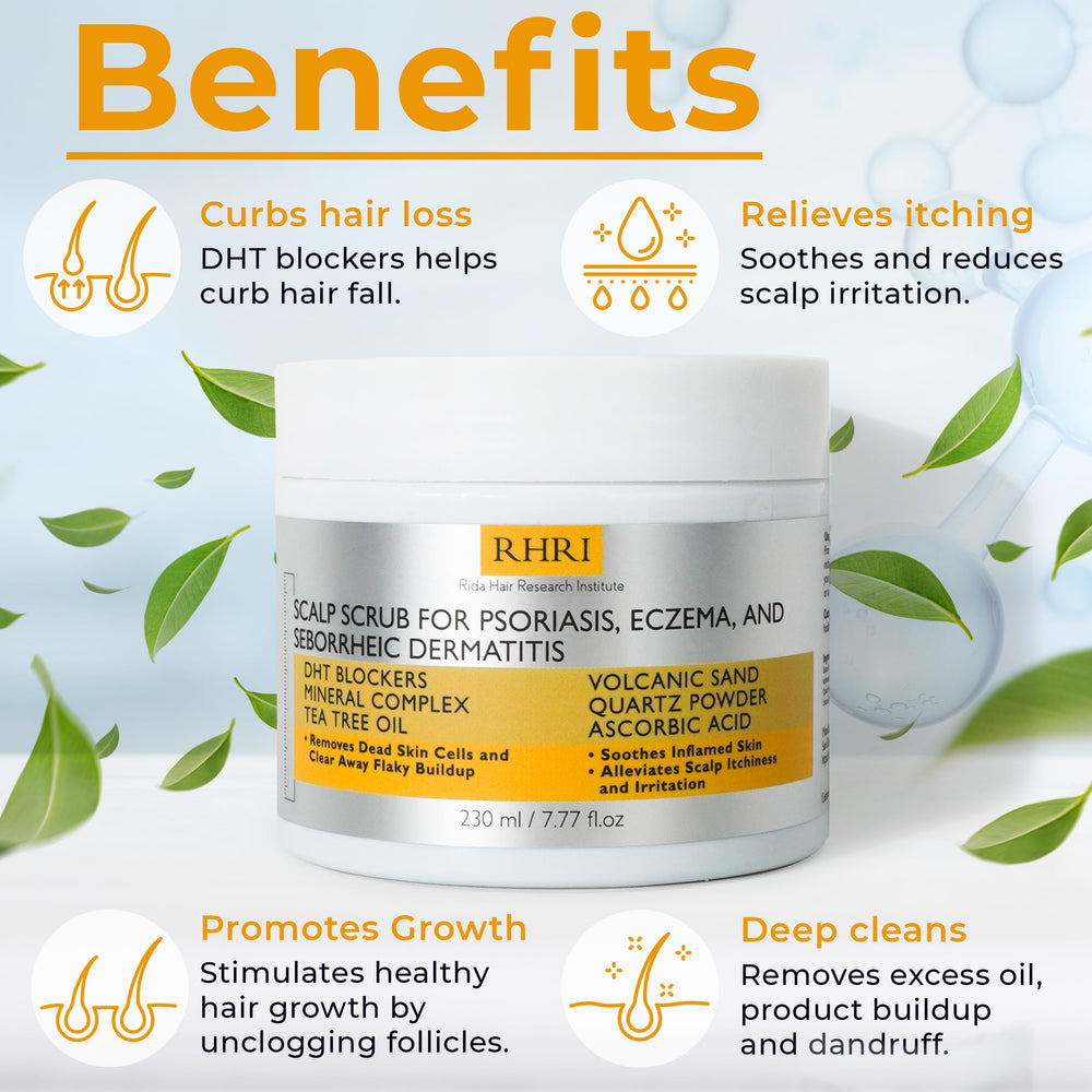 Rida Hair Research Institute application demonstration on scalp for easier flake removal