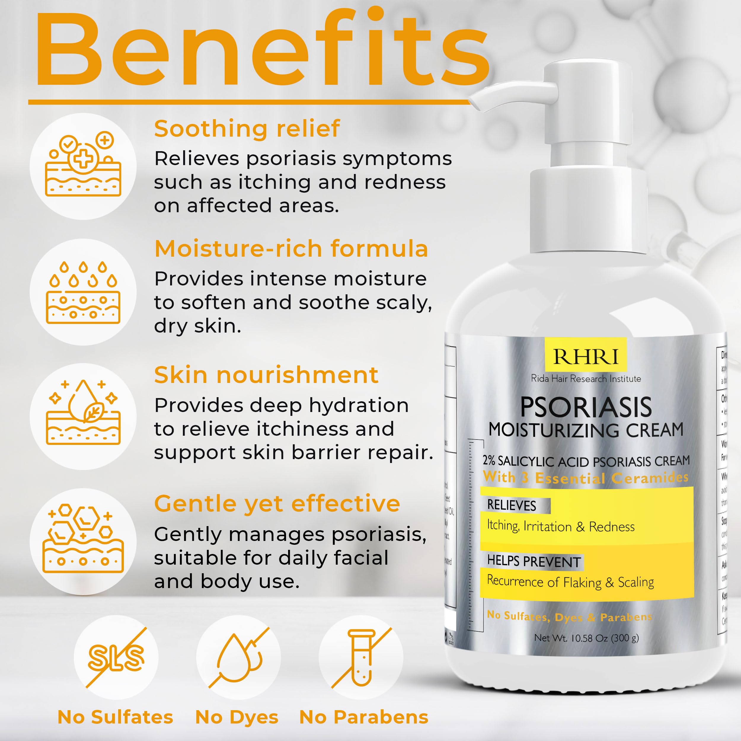 Rida Hair Research Institute cream texture close-up highlighting smooth spreadability