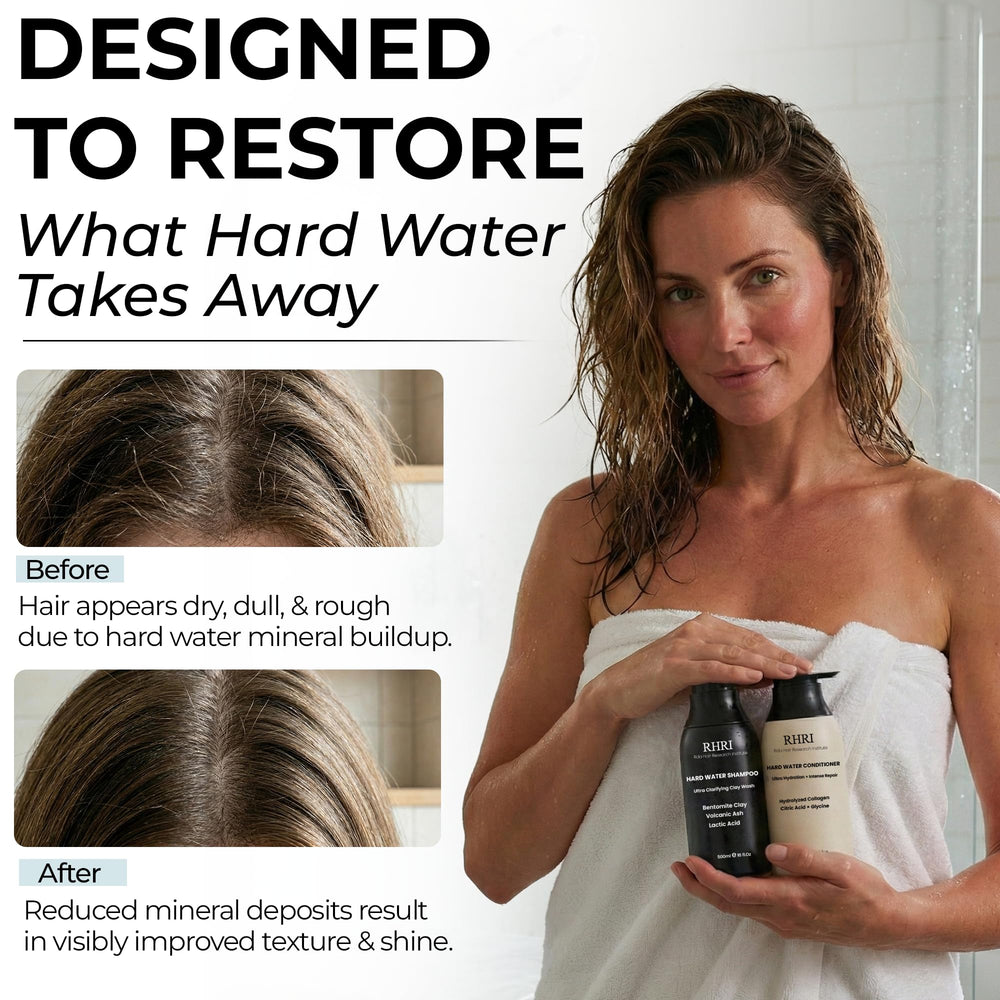 Rida Hair Research Institute in-shower scene showing easy at-home detox benefit