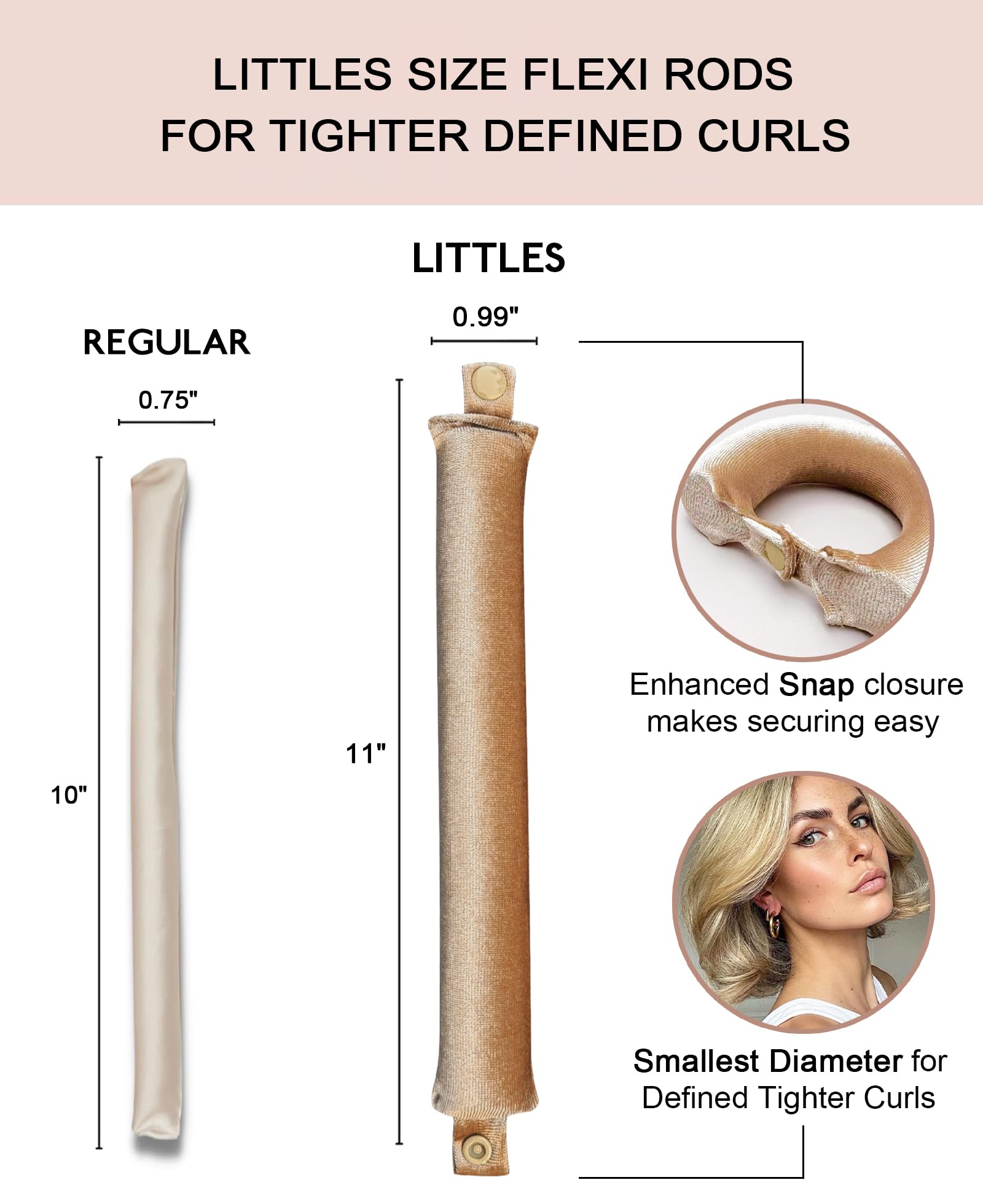 RIFFIN detail of hair wrapped around rod demonstrating curl formation benefit