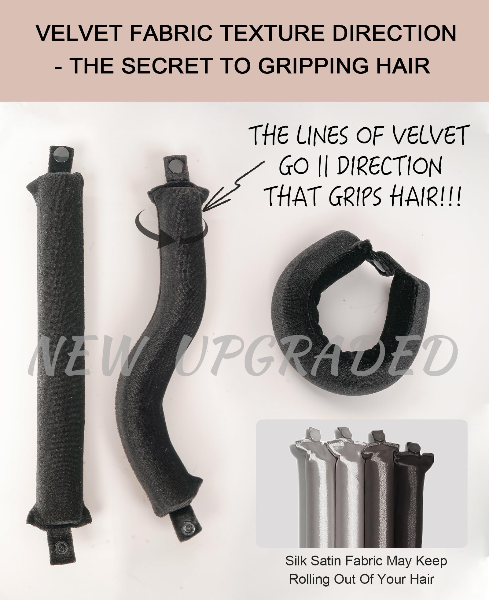 RIFFIN step-by-step rolled hair on rod for easy use