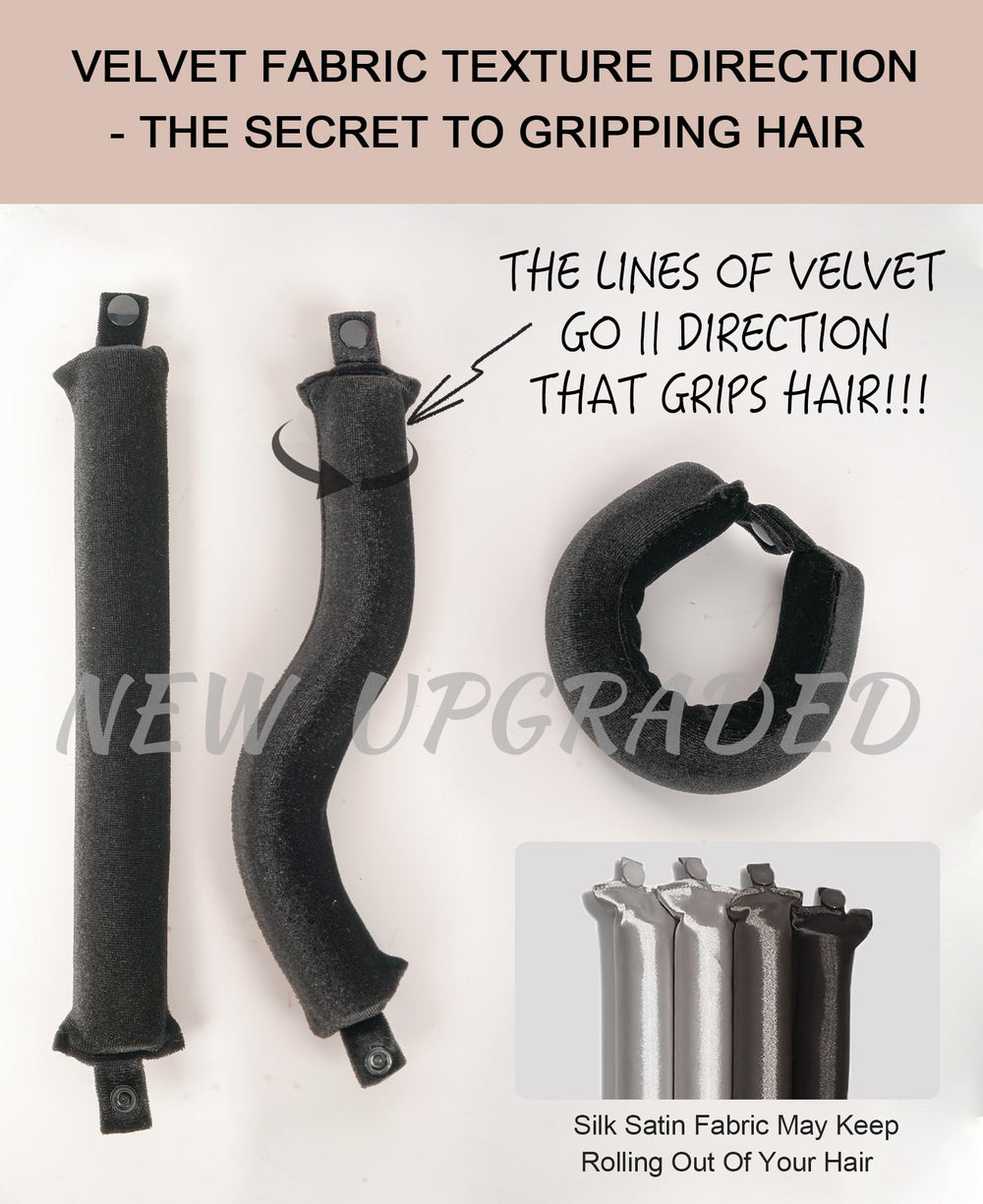 RIFFIN step-by-step rolled hair on rod for easy use