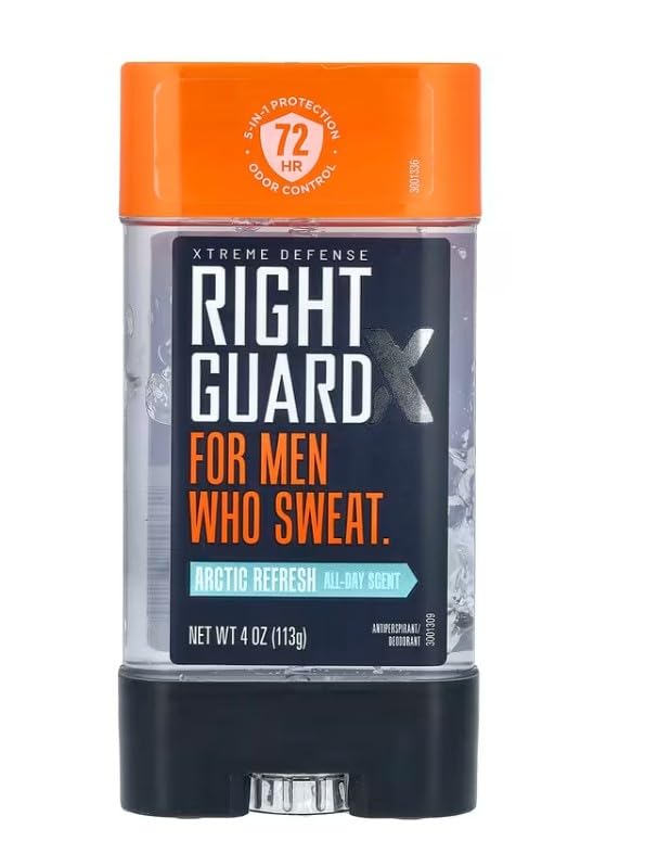 Right Guard front packaging showing Artic Refresh and protection benefits