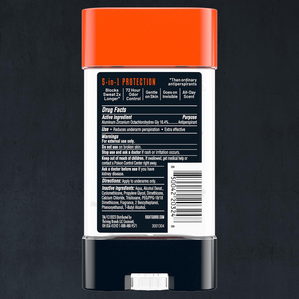 Right Guard gel close-up texture illustrating smooth, clear application benefit