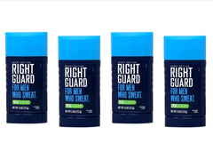 Right Guard open stick top view displaying smooth, non-greasy application