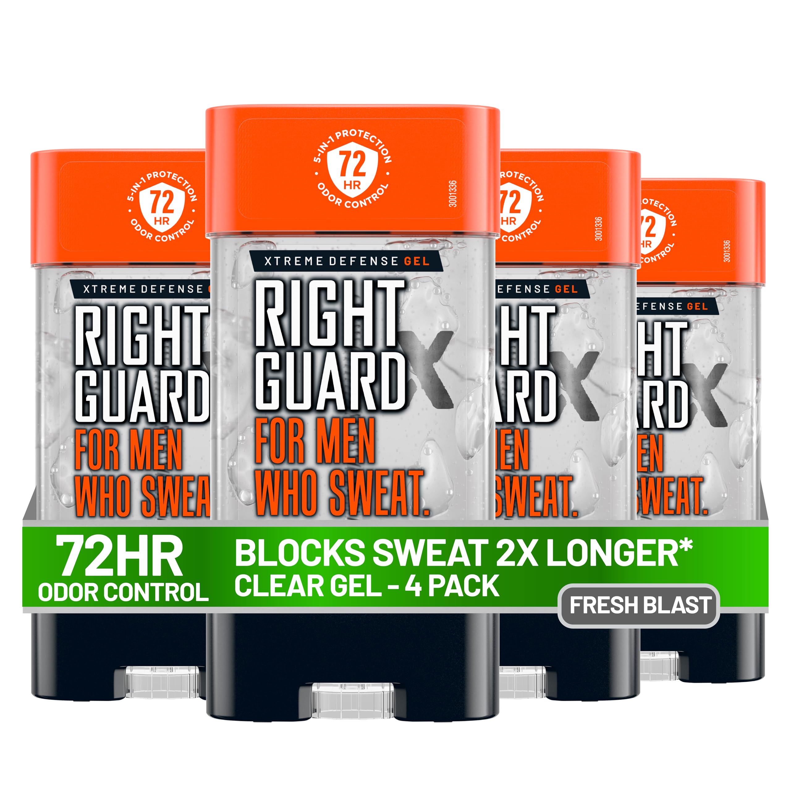 Right Guard front can showing branding and Fresh Blast scent benefit