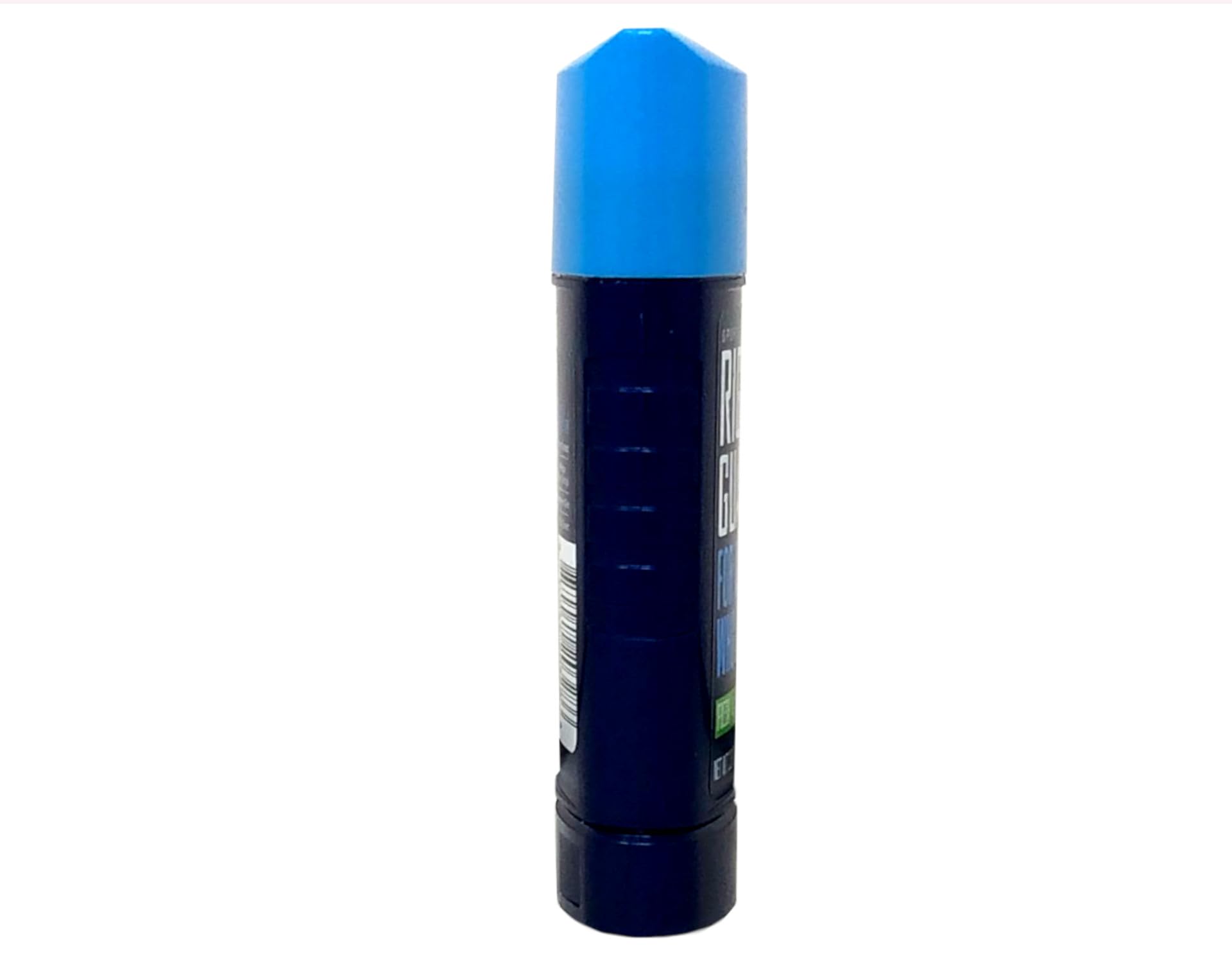 Right Guard in hand size comparison demonstrating travel-friendly compactness